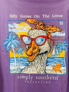 Simply Southern Purple Tee with Branded Tag size L